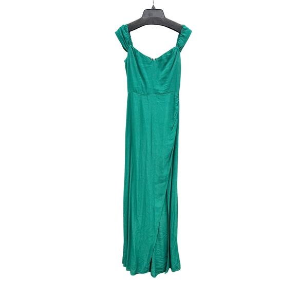 REFORMATION Marilyn Dress Gown Emerald Green 2 XS - Picture 3 of 8
